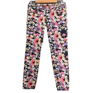 Vintage Y2K Bongo Jeans Floral Print Straight Leg Junior's 7 Women's Size 8 | 10